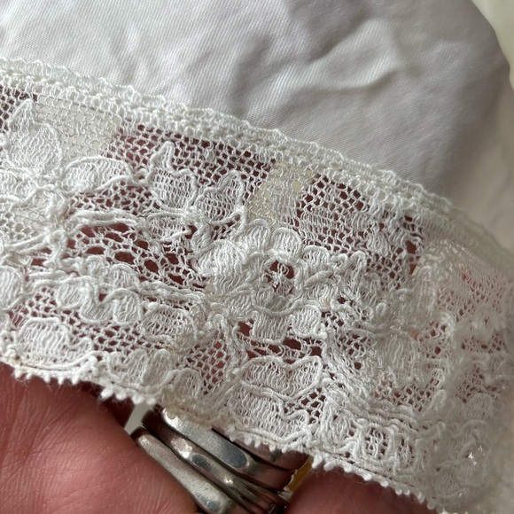 Vintage Nightgown Cream Lace Trim Maxi Sheer Neglige Lingerie Wedding Night 50’s - Picture 6 of 10